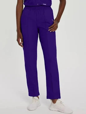 All Day by Landau Creased Front Elastic Waist Pants