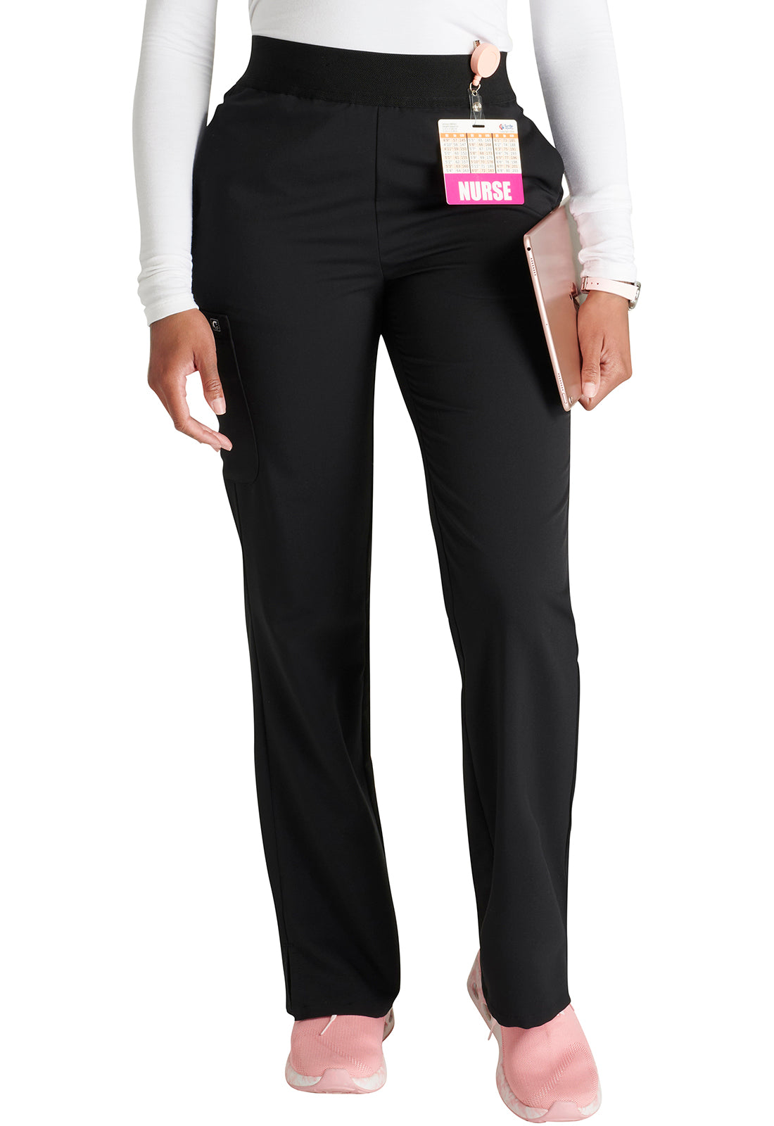 Cherokee Atmos Mid Rise Pull-on Straight Leg Pants
