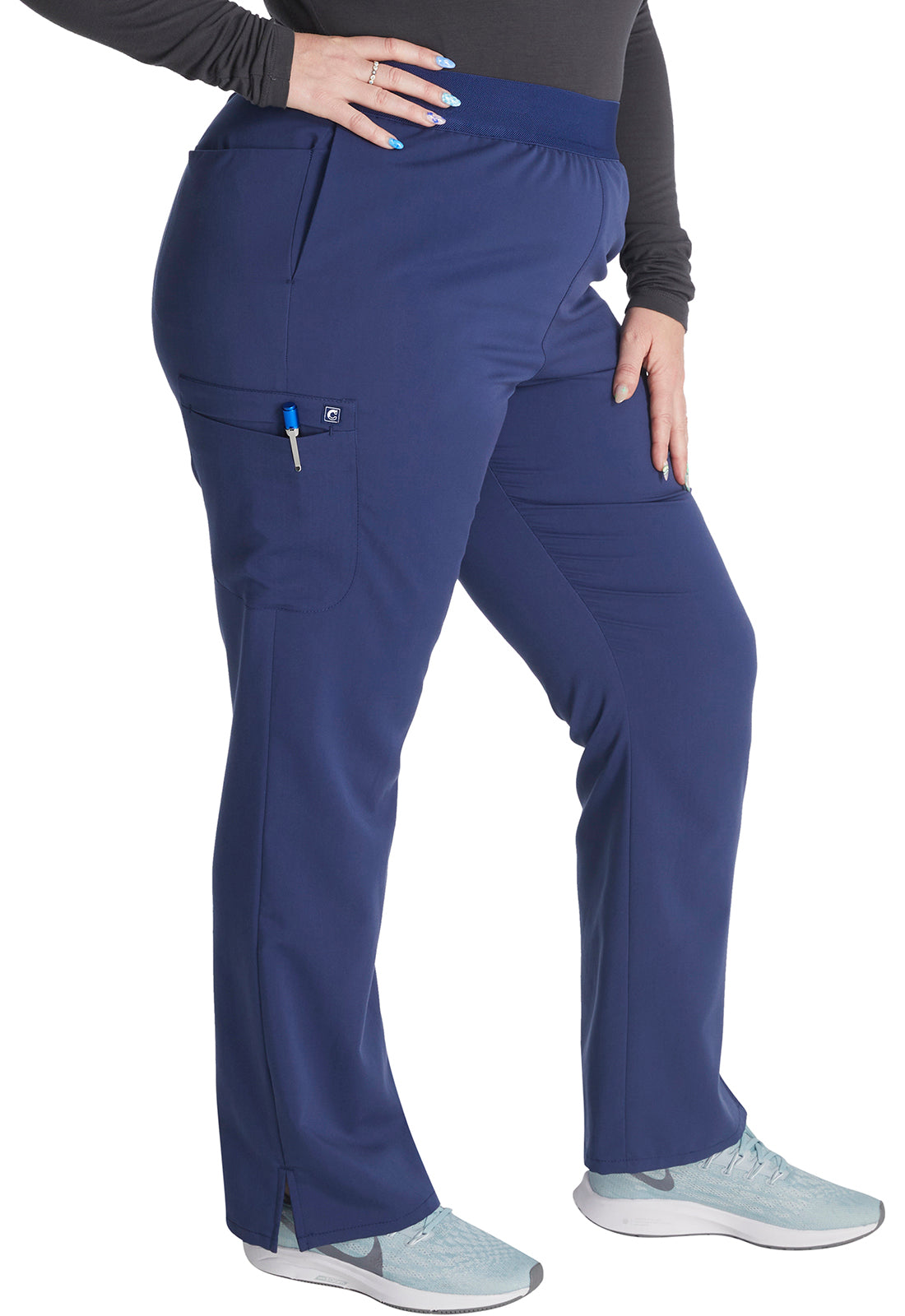 Cherokee Atmos Mid Rise Pull-on Straight Leg Pants