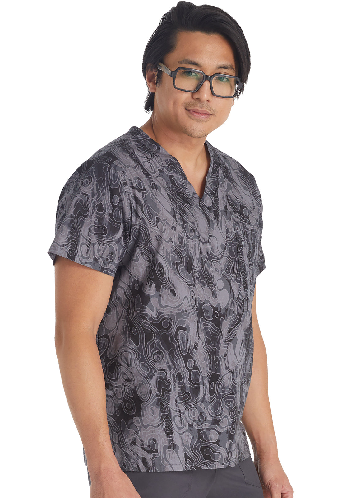 Dickies Tonal Topography Men's V-Neck Top - DISCONTINED ITEM - ALL SALES FINAL