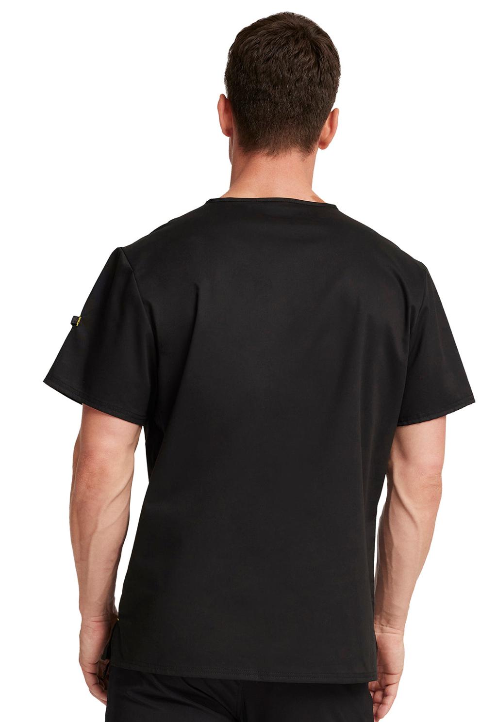 Urbane Men's Modern Tailored Fit 1-Pocket V-Neck Scrub Top