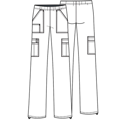 Cherokee WW Core Stretch Mid Rise Pull-On Cargo Pant - Navy