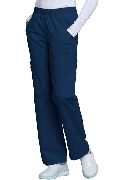 Cherokee WW Core Stretch Mid Rise Pull-On Cargo Pant - Navy