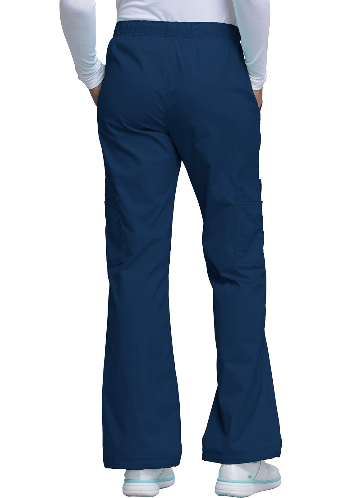Cherokee WW Core Stretch Mid Rise Pull-On Cargo Pant - Navy