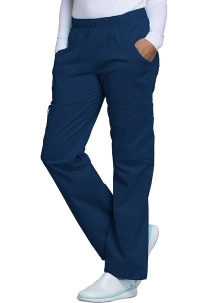 Cherokee WW Core Stretch Mid Rise Pull-On Cargo Pant - Navy