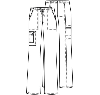 Cherokee WW Core Stretch Mid Rise Drawstring Cargo Pant - Navy