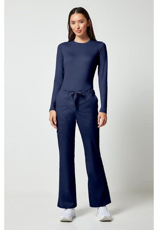 Cherokee WW Core Stretch Mid Rise Drawstring Cargo Pant - Navy