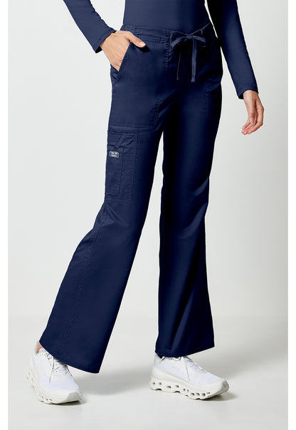 Cherokee WW Core Stretch Mid Rise Drawstring Cargo Pant - Navy
