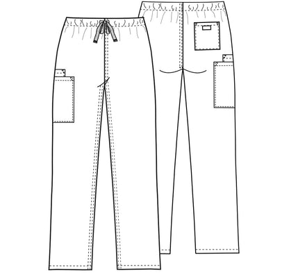 Cherokee WW Unisex Drawstring Cargo Pant - Chocolate