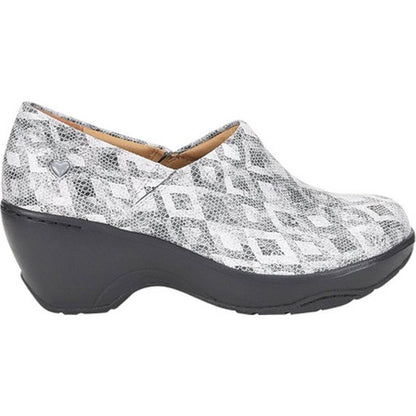 NurseMates Bryar Grey Diamond Slip Resistant Clog