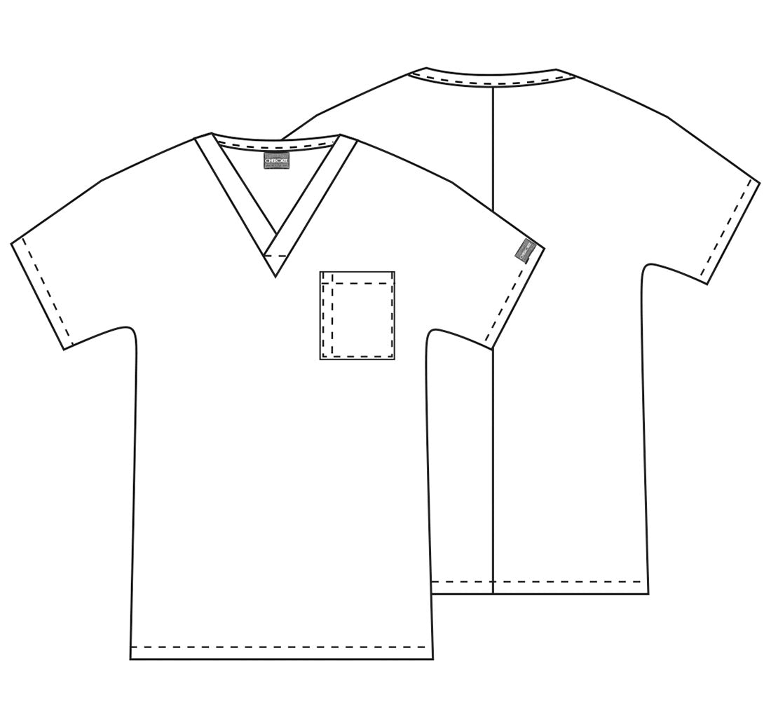 Cherokee WW Unisex V-Neck Tunic - Chocolate