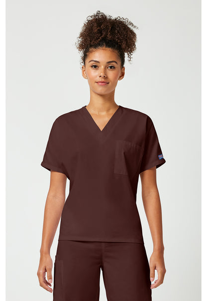 Cherokee WW Unisex V-Neck Tunic - Chocolate