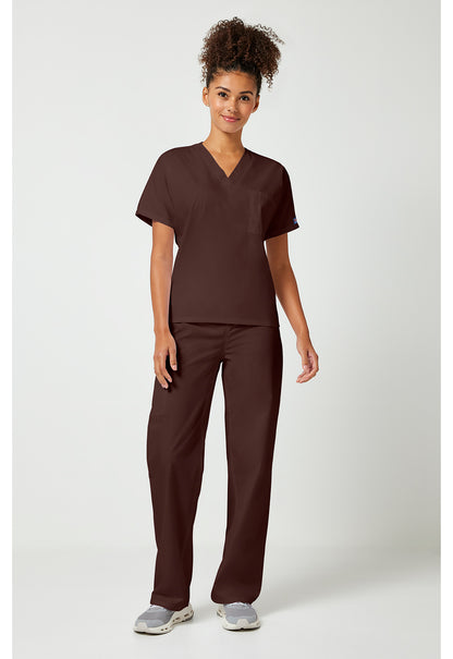 Cherokee WW Unisex V-Neck Tunic - Chocolate