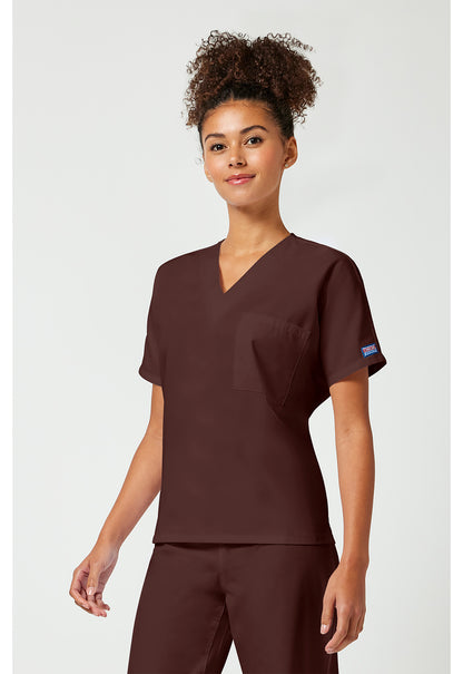 Cherokee WW Unisex V-Neck Tunic - Chocolate