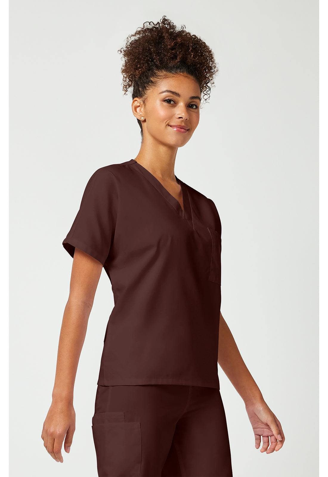 Cherokee WW Unisex V-Neck Tunic - Chocolate