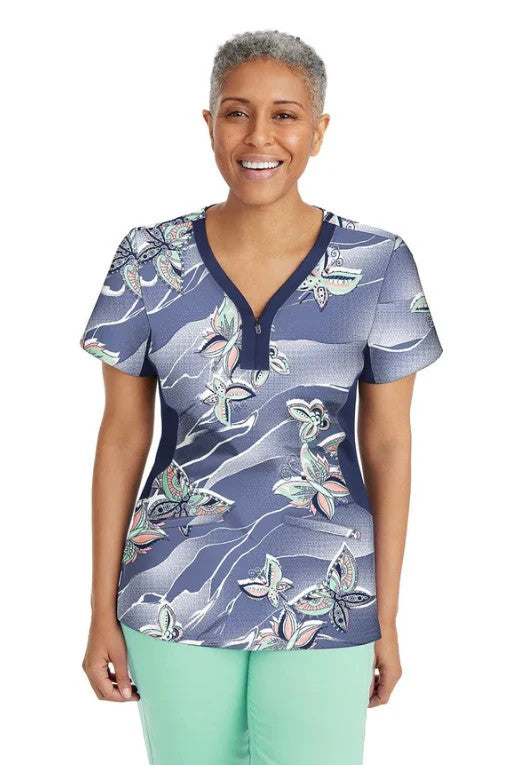 Healing Hands Purple Label Women's Jessi Top -Three Pocket Y-Neck Scrub Tops