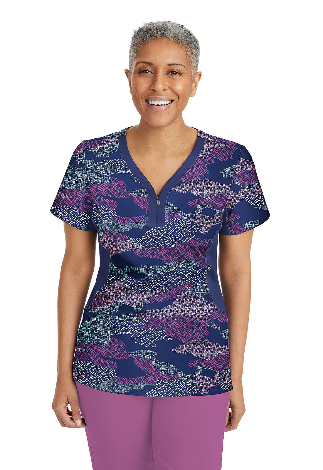 Healing Hands Purple Label Women's Jessi Top -Three Pocket Y-Neck Scrub Tops
