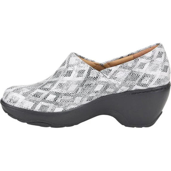 NurseMates Bryar Grey Diamond Slip Resistant Clog