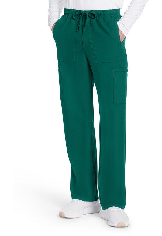 Cherokee Men's Mid Rise Zip Fly Straight Leg Pants