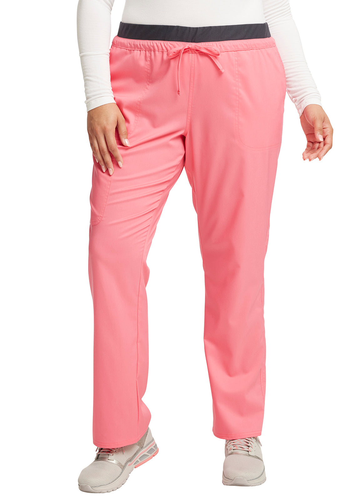 Cherokee WW Revolution Mid Rise Tapered Leg Drawstring Pant