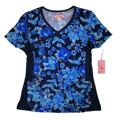 Koi Scrub Top Lucky Cranes
