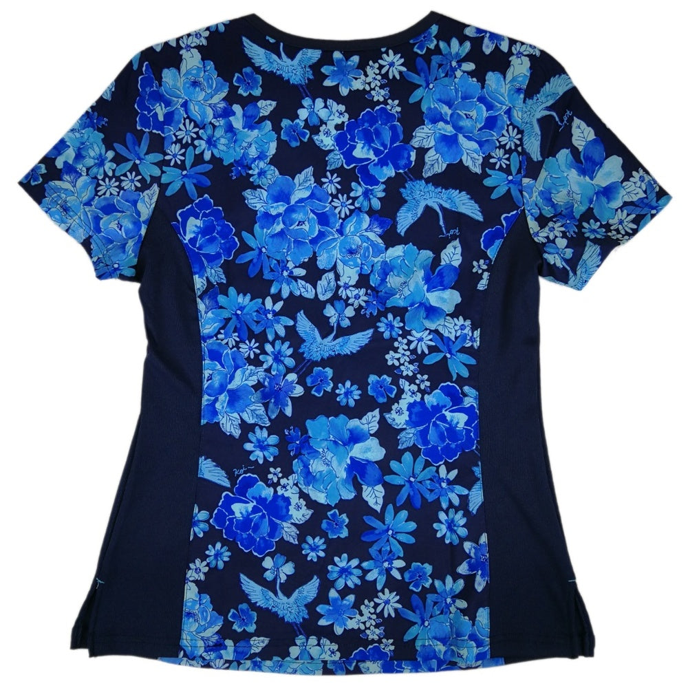Koi Scrub Top Lucky Cranes