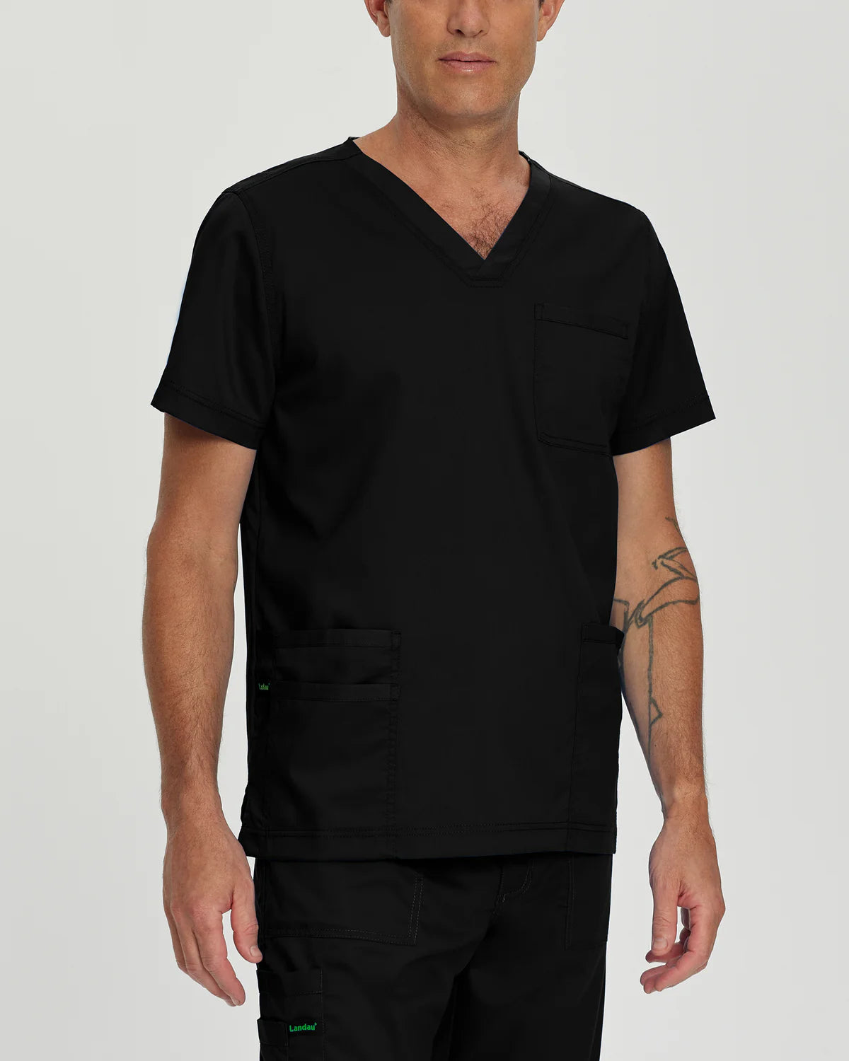 Landau ProFlex Men's 4-Pocket V-Neck Scrub Top